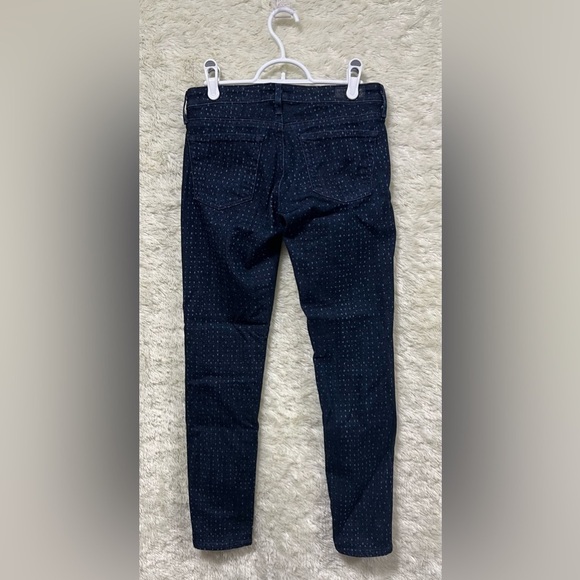 AG Dotted Stevie Ankle  Slim Straight Dot Jeans Anthropologie - Picture 4 of 11